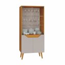 Ver imagem 2 de Cristaleira 4 Portas Plena Candian Amarelo/Cinamomo/Off White