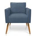 Ver imagem 7 de Kit 2 Poltronas Aline Suede Azul Marinho Pés Palito Castanho - D’Rossi