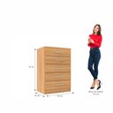 Ver imagem 4 de Cômoda 5 Gavetas Maxi Marrom/Cinamomo