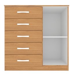 Cômoda Sapateira 1 Porta 5 Gavetas Zurique  - 5
