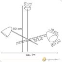 Ver imagem 5 de Pendente de Teto Sobrepor Soul Will Duplo Articulável Preto C/ Cobre Lixado Cúpula em Alumínio 2xe27