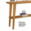 Ver imagem 3 de Aparador Retrô 1 Prateleira Pés Madeira Maciça 121cm Cinamomo Formoso Amarelo