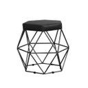 Ver imagem 3 de Kit 6 Puffs Decorativos Aramado Vanessa-Assento Preto
