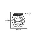 Ver imagem 4 de Kit 6 Puffs Decorativos Aramado Vanessa-Assento Preto