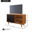Ver imagem 3 de Rack para TV até 43 Polegadas com 1 Porta de Correr Retrô Multimóveis Crjcm-RCK004 Cinamomo/Preto