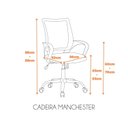 Ver imagem 6 de Cadeira Escritório Diretor Tela Mesh Manchester