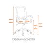 Cadeira Escritório Diretor Tela Mesh Manchester - 6