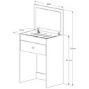 Ver imagem 6 de Penteadeira 3 Gavetas Compacta 100% Mdf com Espelho Banqueta:branco