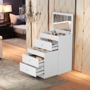 Ver imagem 1 de Penteadeira 3 Gavetas Compacta 100% Mdf com Espelho Banqueta:branco