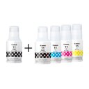Ver imagem 1 de Kit 5 Refil Tinta Canon Gi-11 Gi11 G11 4x Cores + 1 Preto P/ G2160 G3160 Original