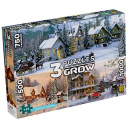 3 Puzzles Grow Charmes da Neve - 1