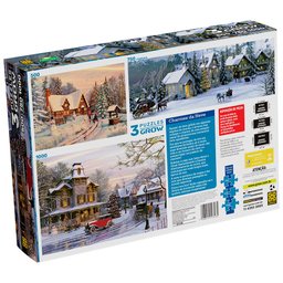 3 Puzzles Grow Charmes da Neve - 5