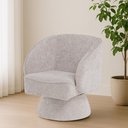 Ver imagem 2 de Poltrona Decorativa Agnes Base Fixa Linhão Aveludado Off White - Nexta Casa