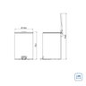 Lixeira com Pedal Tramontina Loop Aço Inox Polido 5 Litros - 6