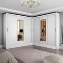 Ver imagem 1 de Closet Casal Duplo Dubai 6 Portas com Espelho 6 Gavetas
