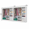 Closet Casal Duplo Dubai 6 Portas com Espelho 6 Gavetas - 5