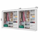 Ver imagem 5 de Closet Casal Duplo Dubai 6 Portas com Espelho 6 Gavetas