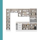Ver imagem 6 de Cozinha Completa com Balcão Milla Stellar Gold 12 Portas MDF 310cm Branco