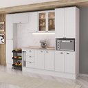 Ver imagem 1 de Cozinha Completa com Balcão Milla Stellar Gold 12 Portas MDF 310cm Branco