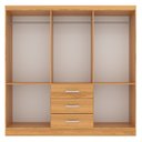 Ver imagem 3 de Guarda Roupa Casal 6 Portas 3 Gavetas Sevilha 