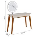 Ver imagem 2 de Penteadeira Ambiente Jazz Off White com Led - Imcal