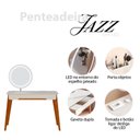 Ver imagem 3 de Penteadeira Ambiente Jazz Off White com Led - Imcal