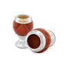 Cuia Coquinho Chimarrão com Bocal em Prata e Ouro Modelo Aranha 002PT 002PT - 1