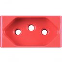 Ver imagem 1 de Kit 12 Módulo Tomada 2p T Tramontina 20 a 250 V Vermelho