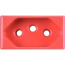 Ver imagem 2 de Kit 12 Módulo Tomada 2p T Tramontina 20 a 250 V Vermelho