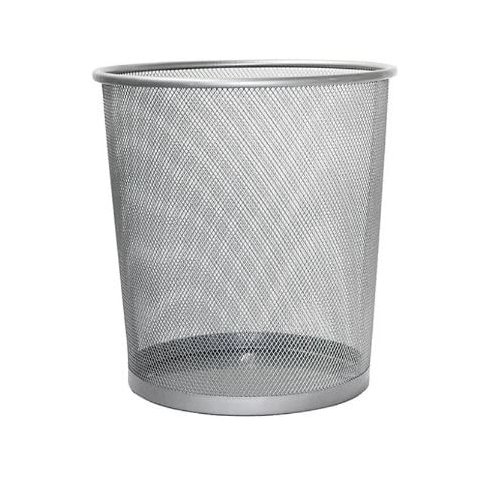 Lixeira com Tela sem Tampa Silver 9 L - Mimo Style - ALX04S
