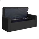 Ver imagem 6 de Kit Cabeceira e Calçadeira Baú Emma Suede Casal 140 Cm