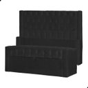 Ver imagem 1 de Kit Cabeceira e Calçadeira Baú Emma Suede Casal 140 Cm