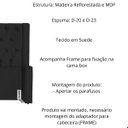 Ver imagem 3 de Kit Cabeceira e Calçadeira Baú Emma Suede Casal 140 Cm