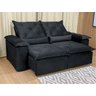 Sofá Retrátil Reclinável 1,80 M Preto 204 Athenas - 1