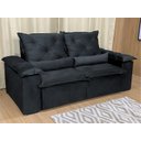 Ver imagem 3 de Sofá Retrátil Reclinável 1,80 M Preto 204 Athenas