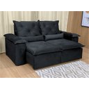 Ver imagem 4 de Sofá Retrátil Reclinável 1,80 M Preto 204 Athenas