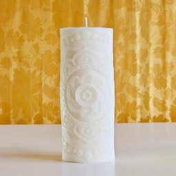 Vela Decorativa Cilíndrica Flor de Mandala Ramim Aromas Vela Decorativa Holística - 1