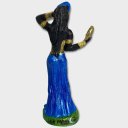 Ver imagem 2 de Escultura De Orixá Oxum Azul 15 Cm Em Resina