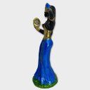 Ver imagem 3 de Escultura De Orixá Oxum Azul 15 Cm Em Resina