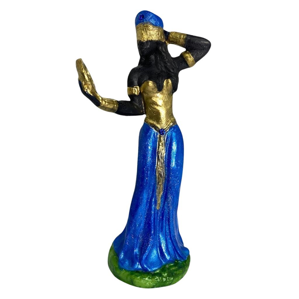 Ver imagem 1 de Escultura De Orixá Oxum Azul 15 Cm Em Resina