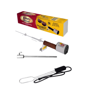 Kit Espeto Elétrico Giratório Premium com Acendedor 127v