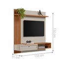 Ver imagem 3 de Painel Home com Nicho TV Off White Fosco Canela 132cm Alvorada