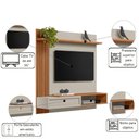Ver imagem 2 de Painel Home com Nicho TV Off White Fosco Canela 132cm Alvorada