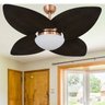 Ventilador de Teto Vidro Fechado Dunamis Pá Palmae Volare - 7