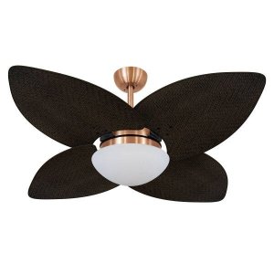 Ventilador de Teto Vidro Fechado Dunamis Pá Palmae Volare