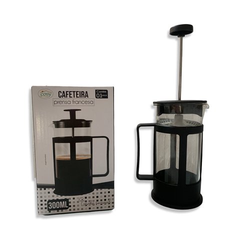 Cafeteira Prensa Francesa - Vidro - 300ml - Cremeira Capuccino Chá Leite - Cosy