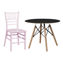 Ver imagem 1 de Conjunto Infantil Mesa Eames 60cm com Cadeira Tiffany Polipropileno Kids