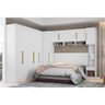 Módulo de Quarto Casal Armário Ponte Módena 74000 c/ 4 Portas Branco - Demóbile - 6