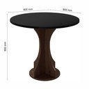 Ver imagem 2 de Mesa Redonda Com 4 Cadeiras Pérsia 0,9 Imb/pre/pre - Móveis Arapongas Imbuia/preto/preto 06