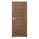 Ver imagem 4 de Kit Porta de Madeira 210x82cm Batente 11cm Fechadura Externa Stilo Rodam Abertura Esquerda Marrom/Pi